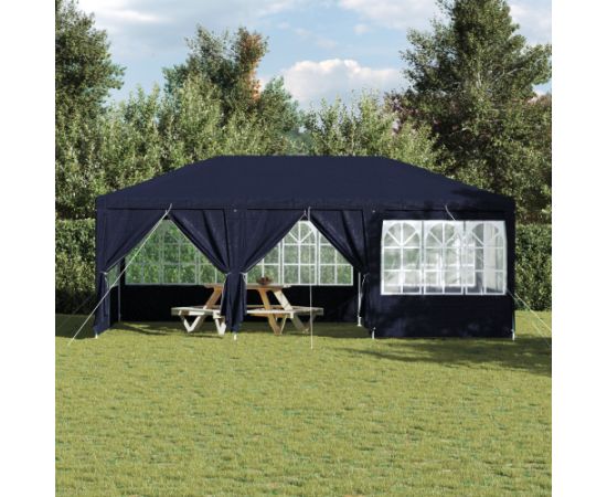 vidaXL Namiot imprezowy z 10 ścianami bocznymi Niebieski 6x4 m PE Jaunumi -Dārzam