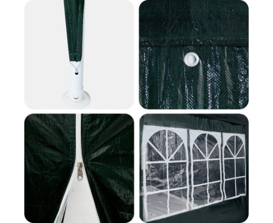 vidaXL Namiot imprezowy z 10 ścianami bocznymi Zielony 6x4 m PE Новинки Для дома и сада 