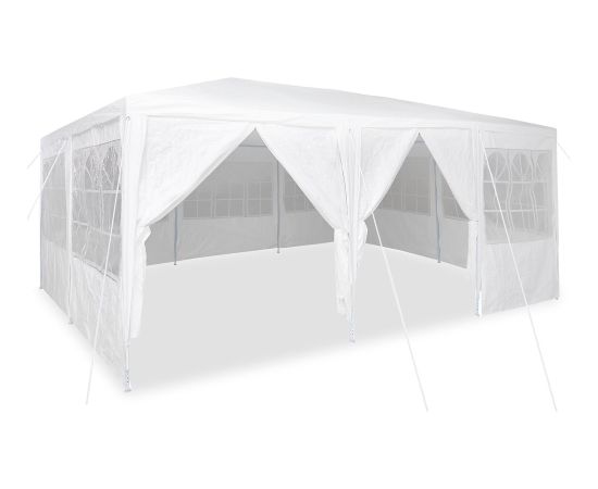 vidaXL Namiot na imprezę z 10 ściankami biały 6x4 m PE Jaunumi -Dārzam
