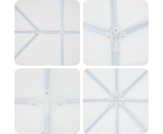 vidaXL Namiot na imprezę z 10 ściankami biały 6x4 m PE Jaunumi -Dārzam