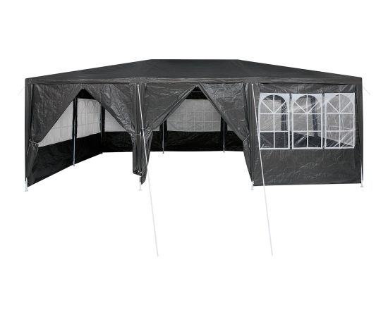 vidaXL Namiot na imprezę z 10 ścianami bocznymi Antracytowy 6x4 m PE Новинки Для дома и сада 