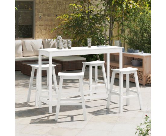 Stołki Barowe vidaXL 6 sztuk Białe HDPE, Stołki Barowe vidaXL 2 sztuki Białe HDPE Virtuves krēsli