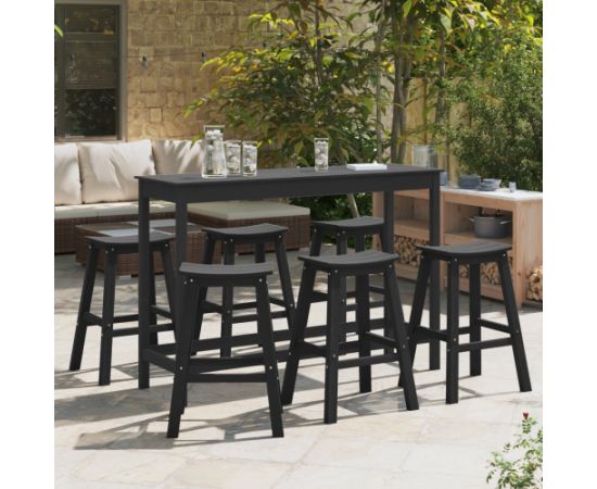 Hokery vidaXL 9 szt. Czarny HDPE, Hokery vidaXL 2 szt. Czarny HDPE Кухонные стулья