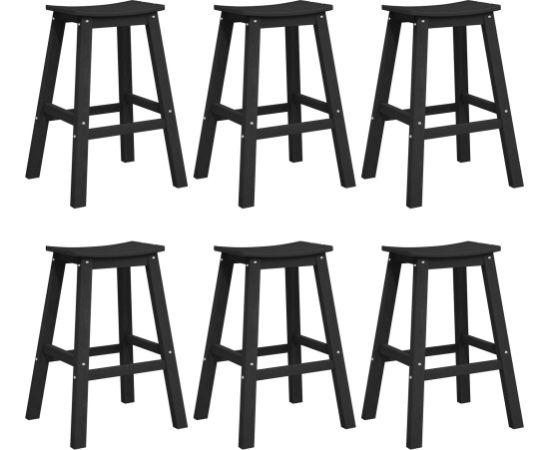 Hokery vidaXL 9 szt. Czarny HDPE, Hokery vidaXL 2 szt. Czarny HDPE Кухонные стулья