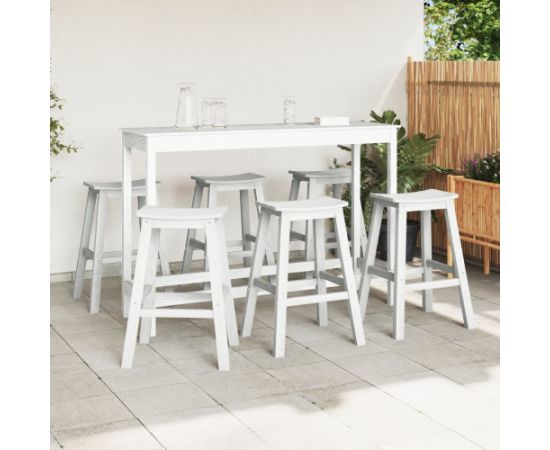 Hokery vidaXL 9 szt. Białe HDPE, Hokery vidaXL 2 szt. Białe HDPE Virtuves krēsli