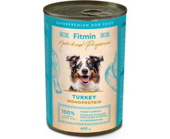 Fitmin Program karma mokra dla psa z indykiem 400g Suņu barība