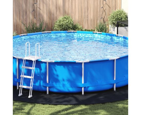 vidaXL Okrągłe pokrycie basenowe Czarny Plastikowy 610 cm Jaunumi - Sports