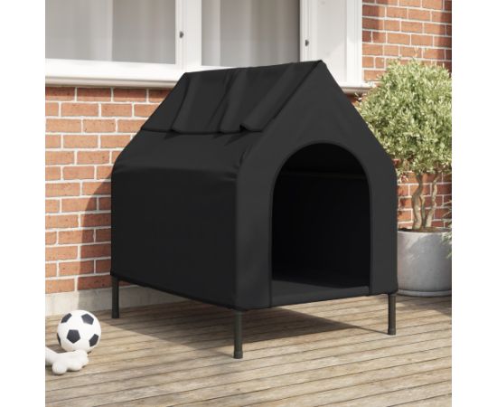 vidaXL Czarny domek dla psa z materiału Oxford i stali Guļvieta mājdzīvniekiem