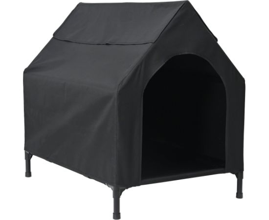 vidaXL Czarny domek dla psa z materiału Oxford i stali Guļvieta mājdzīvniekiem