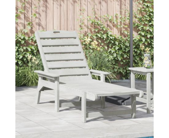 vidaXL Leżak  Biały 53x162x98.5 cm HDPE Шезлонги и пляжные стулья