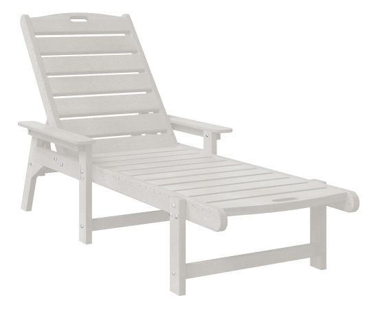 vidaXL Leżak  Biały 53x162x98.5 cm HDPE Шезлонги и пляжные стулья
