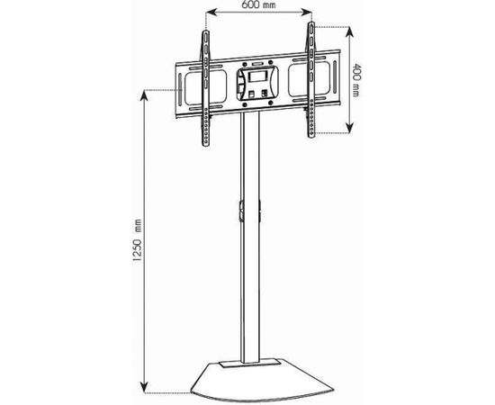 Techly Floor stand for TV LCD/LED/Plasma 32''-70'' 45kg VESA adjustable