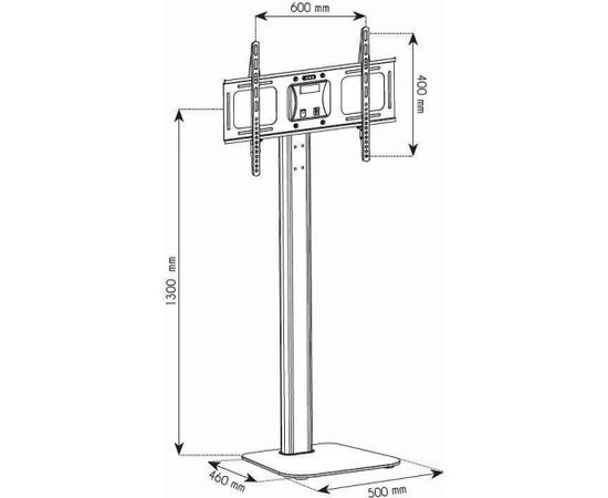 Techly Floor stand for TV LCD/LED/Plasma 32''-70'' 50kg VESA adjustable