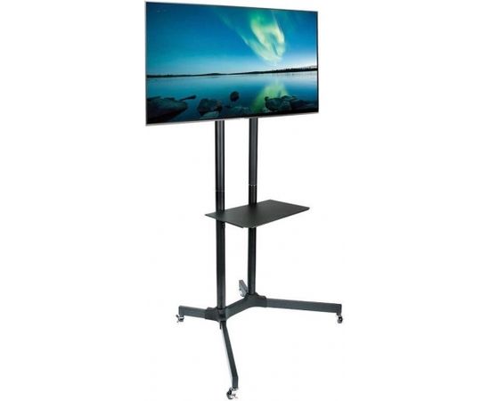 Techly Mobile stand for TV LCD/LED/Plasma 30''-65'' 60kg VESA tilting with shelf