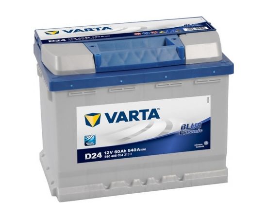 VARTA D24 60Ah 540A Blue Dynamic (EN) 242x175x190 12V B13 Akumulators