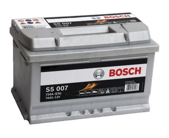 BOSCH S5007 74Ah 750A (EN) 278x175x175 12V Akumulators