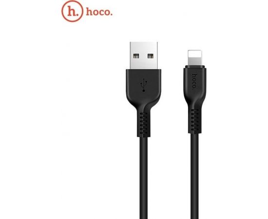 Hoco X20 Ultra Izturīgs-Mīksts Universāls Lightning uz USB Datu & Ātrās Uzlādes kabelis 1m (MD818) Melns