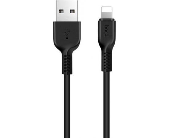 Hoco X20 Ultra Izturīgs-Mīksts Universāls Lightning uz USB Datu & Ātrās Uzlādes kabelis 1m (MD818) Melns