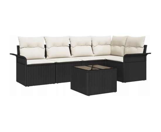 vidaXL Zestaw ogrodowy  5 elementów z poduszkami Brązowy Polirattan Dārza mēbeļu komplekti