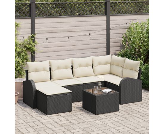 vidaXL 6-częściowy zestaw sofy ogrodowej z poduszkami w brązowym polirattanie Dārza mēbeļu komplekti