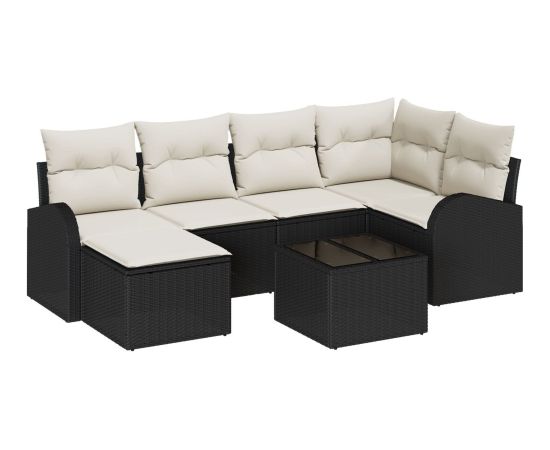 vidaXL 6-częściowy zestaw sofy ogrodowej z poduszkami w brązowym polirattanie Dārza mēbeļu komplekti