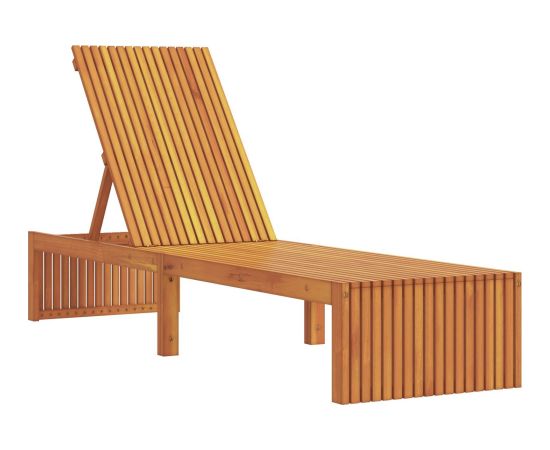 vidaXL Składany leżak  Naturalne drewno Lite drewno Standard Шезлонги и пляжные стулья