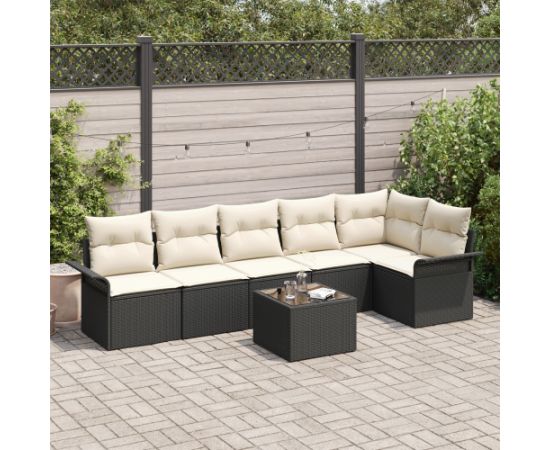 vidaXL Zestaw sof ogrodowych  6-częściowy z poduszkami brązowymi z polirattanu Dārza mēbeļu komplekti