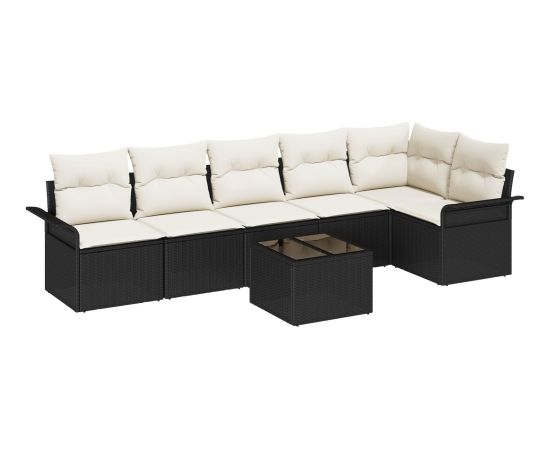 vidaXL Zestaw sof ogrodowych  6-częściowy z poduszkami brązowymi z polirattanu Dārza mēbeļu komplekti