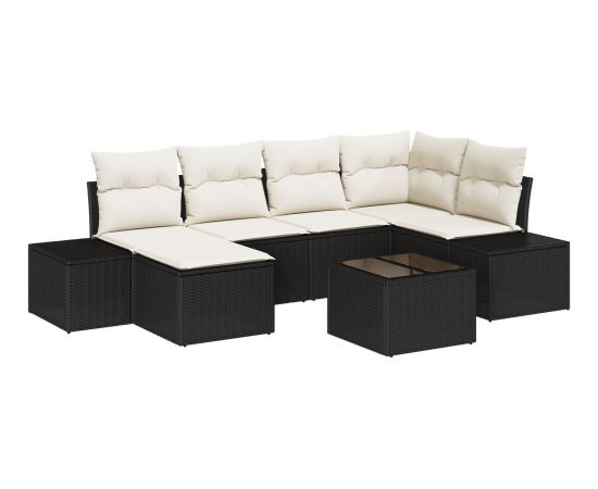 vidaXL Zestaw Sof Ogrodowych 6 Elementów z Poduszkami Brązowy Polirattan Dārza mēbeļu komplekti