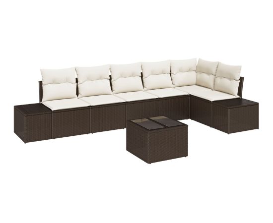 vidaXL Zestaw 6-częściowy sof ogrodowych z poduszkami Szary polirattan Dārza mēbeļu komplekti