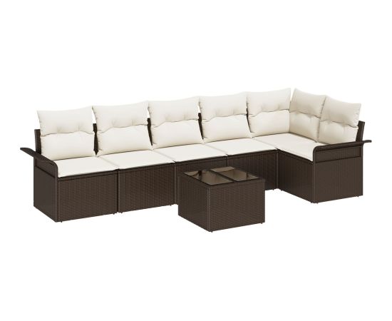 vidaXL Zestaw sof ogrodowych  z poduszkami szary polirattan Dārza mēbeļu komplekti