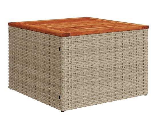 vidaXL 7 Elementowy Zestaw Sof Ogrodowych z Poduszkami Beżowy Rattan Akacja Dārza mēbeļu komplekti