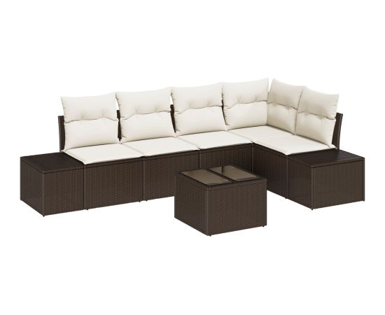 vidaXL 5-osobowy zestaw sof ogrodowych z poduszkami Szary Polirattan Dārza mēbeļu komplekti