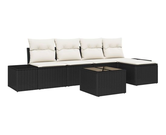 vidaXL 5-częściowy zestaw sof ogrodowych z poduszkami brązowym polirattanem Dārza mēbeļu komplekti