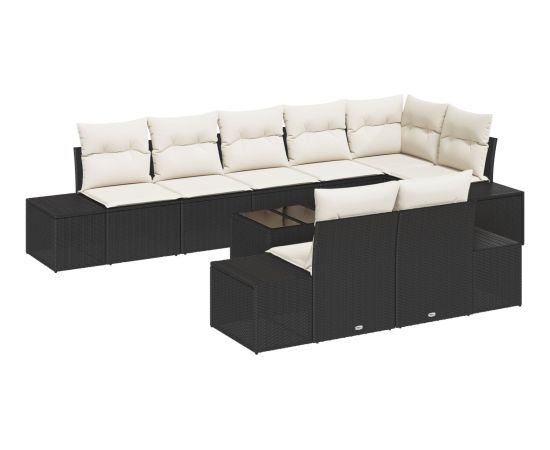 vidaXL Zestaw sof ogrodowych  8 części z poduszkami brązowy polirattan Dārza mēbeļu komplekti