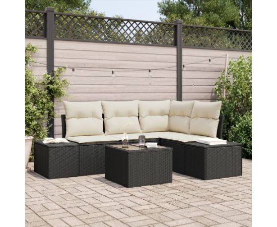 vidaXL 4-częściowy zestaw sof ogrodowych z poduszkami, brązowy poli rattan Dārza mēbeļu komplekti