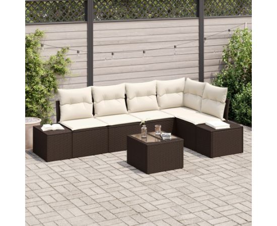 vidaXL Zestaw sof ogrodowych  5 części z szarymi poduszkami z polirattanu Dārza mēbeļu komplekti