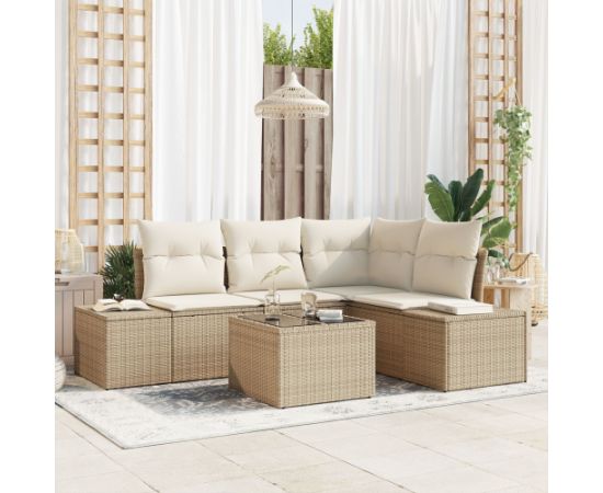 vidaXL Zestaw 5-danowy sofy ogrodowej z poduszkami w brązowym polirattanie Dārza mēbeļu komplekti