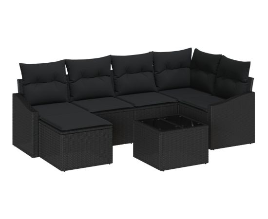 vidaXL Zestaw sof ogrodowych  z poduszkami beżowy polirattan Dārza mēbeļu komplekti