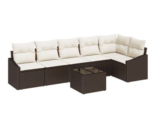 vidaXL Zestaw sof ogrodowych  z poduszkami szary polirattan Dārza mēbeļu komplekti