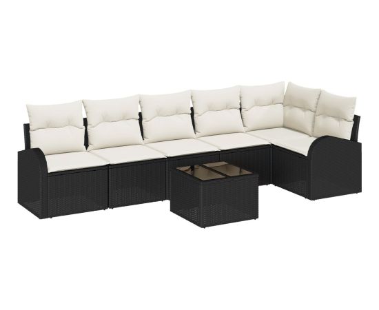 vidaXL Zestaw sof ogrodowych  6 części z poduszkami brązowy polirattan Dārza mēbeļu komplekti