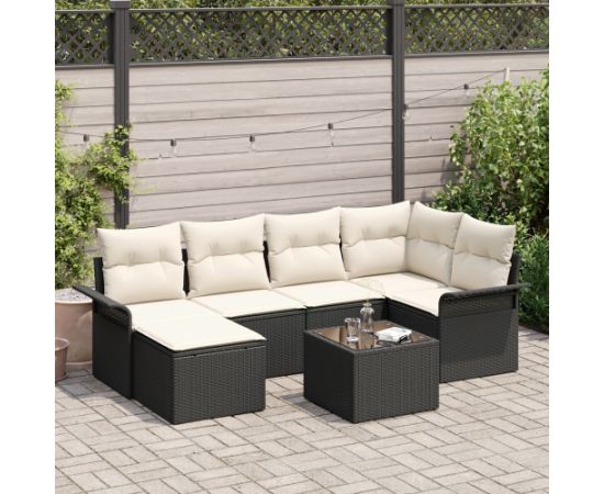 vidaXL 6-częściowy zestaw sof ogrodowych z poduszkami brązowy polirattan Dārza mēbeļu komplekti