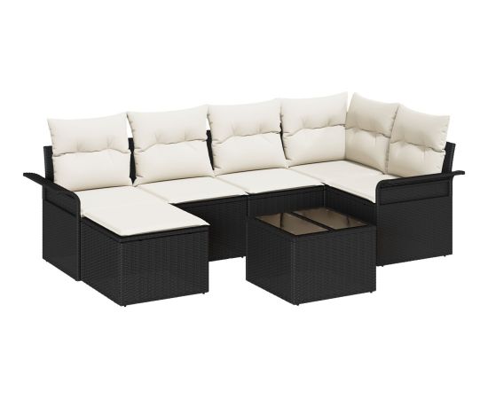 vidaXL 6-częściowy zestaw sof ogrodowych z poduszkami brązowy polirattan Dārza mēbeļu komplekti