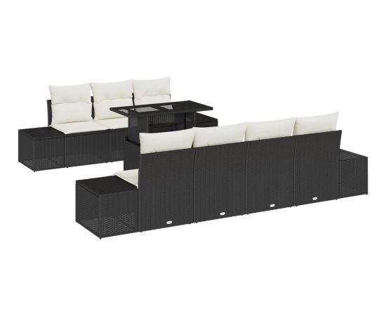 vidaXL Zestaw sofy ogrodowej Zestaw 8 Brązowy Rattan Dārza mēbeļu komplekti