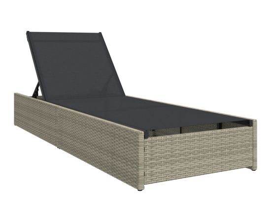 Vidaxl Leżak Beżowy 60x200x27 cm Rattan Poli Шезлонги и пляжные стулья
