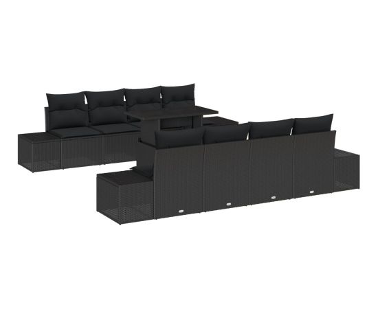 Zestaw Sof Ogrodowych vidaXL Zestaw 7 Czarny Dārza mēbeļu komplekti