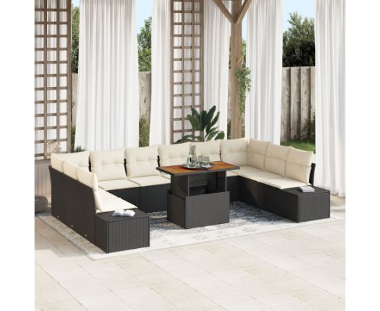 vidaXL Zestaw Kanap Ogrodowych 11-elementowy Beżowy Aluminium Dārza mēbeļu komplekti