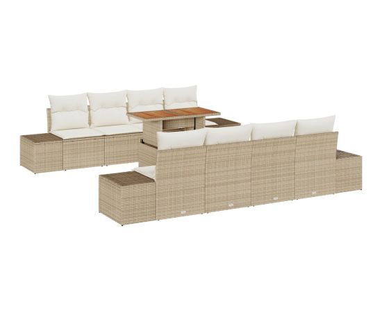 vidaXL Zestaw sof ogrodowych 7 elementów Beżowy i kremowy Dārza mēbeļu komplekti