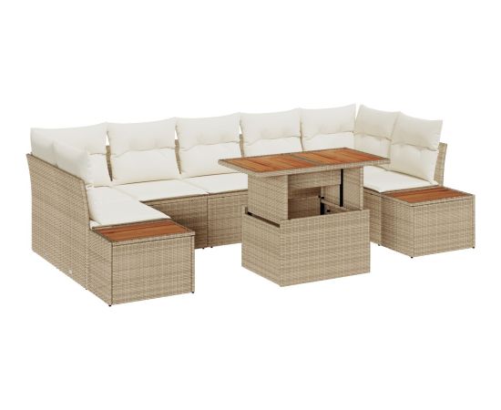 Zestaw sofy ogrodowej vidaXL Zestaw 8 Beżowy i Kremowy Dārza mēbeļu komplekti