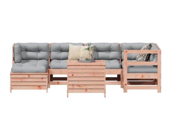 vidaXL 7-częściowy zestaw wypoczynkowy do ogrodu, lite drewno daglezjowe Dārza mēbeļu komplekti